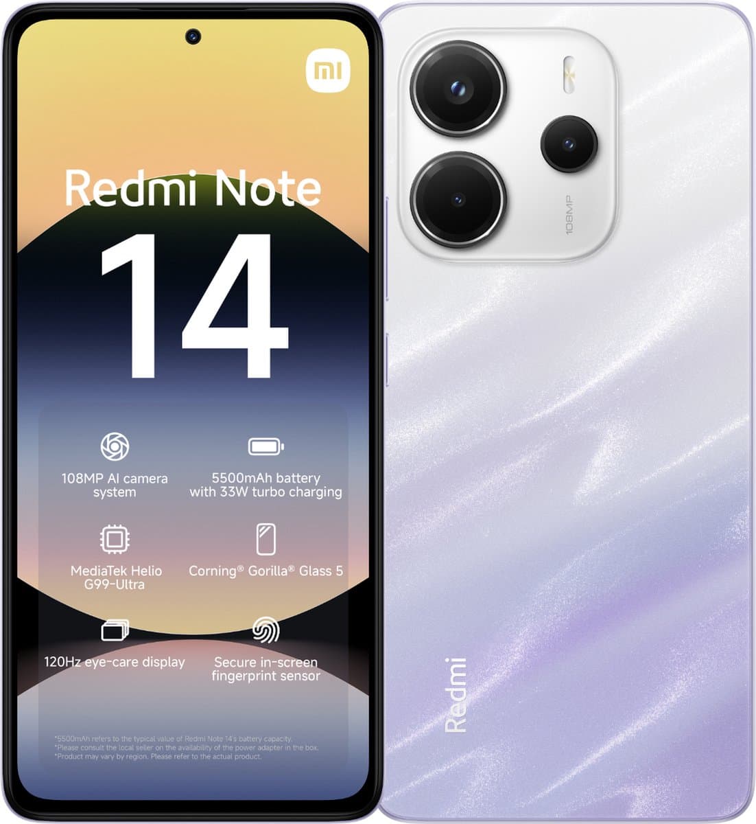Xiaomi Redmi Note 14 - 8GB/256GB - Mist Paars — afbeelding 1