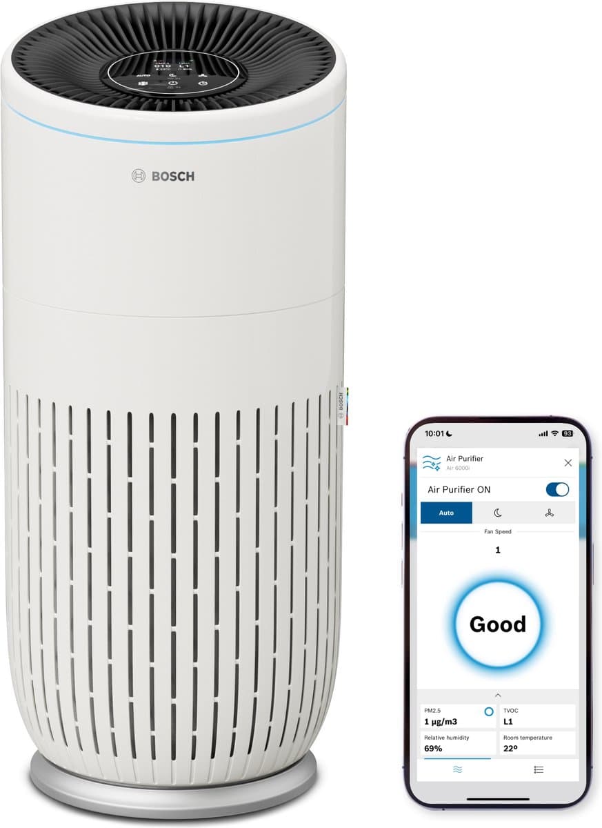 Bosch Air 6000i App-Gestuurde Luchtzuiveraar - Maximale Zuivering voor Grote Ruimtes — afbeelding 1