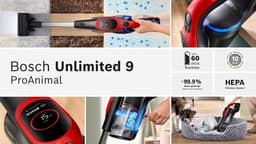 Bosch - Unlimited 9 - BBS931PET - Steelstofzuiger - Rood — thumbnail 11