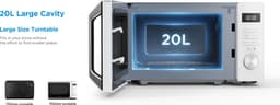 Midea - AG20CF2EBK - Magnetron met grillfunctie - 8 automatische programma's — thumbnail 9