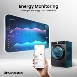 Hisense 3S Serie DH3S902BB3 - Zwarte Wasdroger met Energielabel C - Warmtepompdroger - 9kg - ConnectLife - Trommelverlichting - AutoDry - Quick Dry - Allergy Care — thumbnail 16