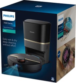 Philips HomeRun Aqua 7000 Series XU7100/01 - Robotstofzuiger met Dweilfunctie - Incl. Laadstation - Zwart / Goud - App Connected — thumbnail 6