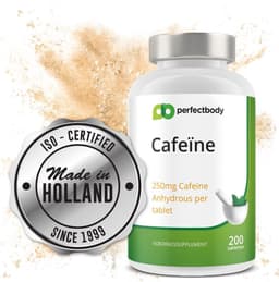 Cafeïne Tabletten - 200 Tabletten - PerfectBody.nl — thumbnail 1