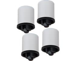 VCM hifi-kasten, platenspelerkast, stereokast, hifi-rekken, routerstandaard, hifi-rekken en -standaards, witte platenspelerstandaard, draaitafelstandaard met opbergruimte voor vinylplaten, platenspelermeubel, glazen tv-meubel, mediameubel