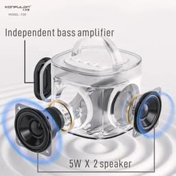 Viatel Creatieve Rgb Kleurrijke Verlichting Mini Karaoke Draagbare Draadloze Bluetooth Speaker Met Microfoon Outdoor Stereo Subwoofer — thumbnail 20
