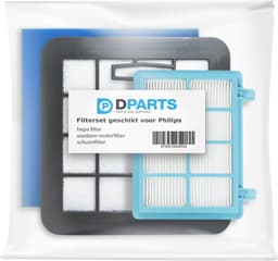 Dparts hepa filter met motorfilter en schuimfilter geschikt voor Philips - voor PowerPro Compact en PowerPro City zakloze stofzuiger - 1 set (3-delig) - stofzuigerfilter allergiefilter - nr. FC8010 FC8010/01 - 432200538211 — thumbnail 2
