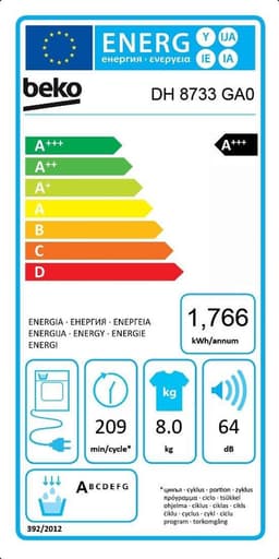 Beko DH8733GA0 - Warmtepompdroger - NL/FR — thumbnail 2