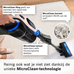 Bosch Unlimited 10 - Steelstofzuiger - Zuigmond met LED verlichting - 90° buigbare buis - draadloos en zonder zak - HEPA filter - BBS1041RBA — thumbnail 11