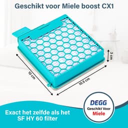DEGG® - HEPA filter geschikt voor Miele Boost CX1 - Vervangt SF-HY 60 - Hygiëne airclean 60 - Frisse en Gezonde Lucht - 1 STUK(S) — thumbnail 3