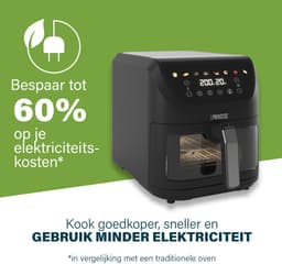 Princess 182257 SlimFry Airfryer - 8 L capaciteit - Doorzichtig kijkvenster - Digitaal touchscreen - 8 voorgeprogrammeerde instellingen - Compact design - 2000 W — thumbnail 9