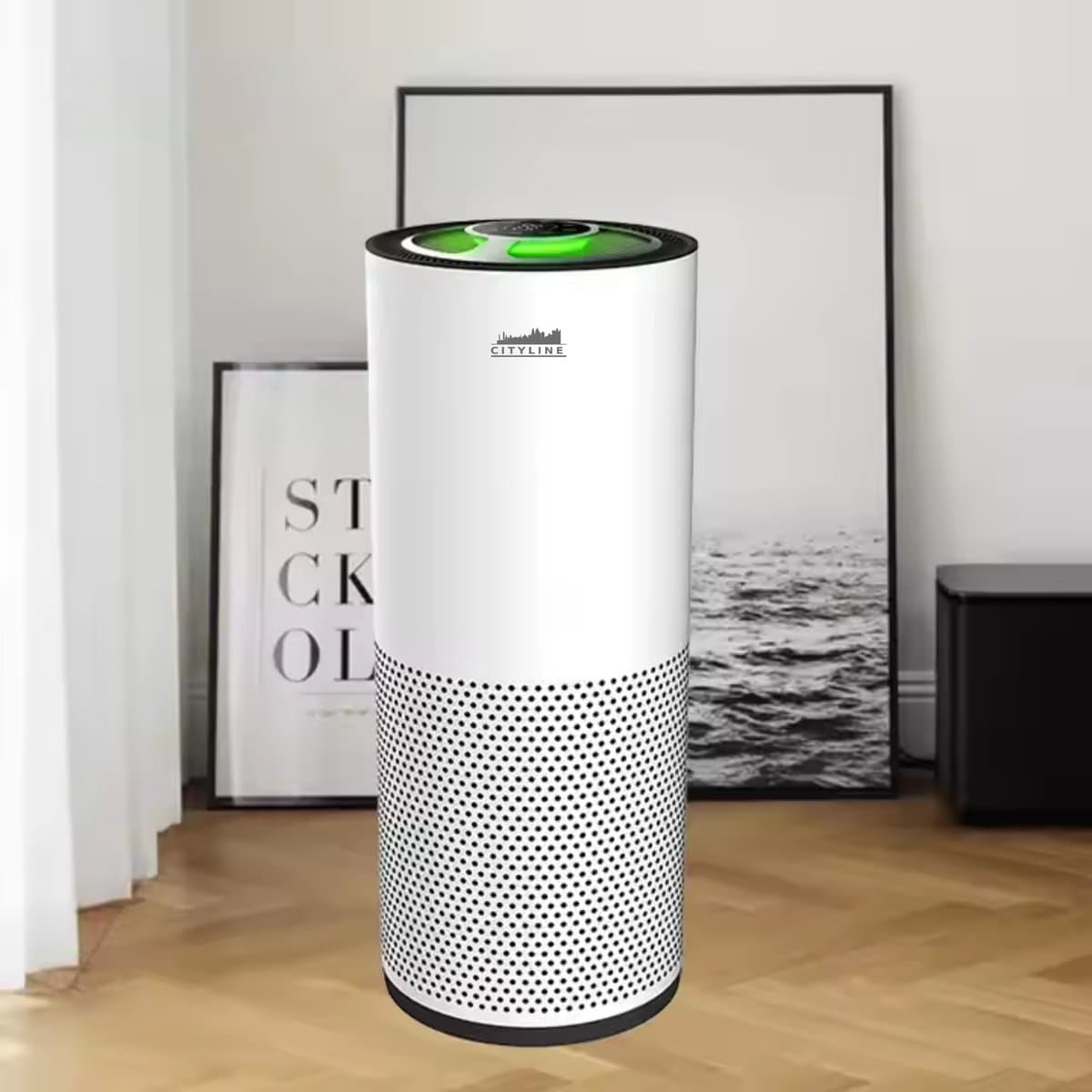 Cityline Luchtreiniger Ultra - Luxe Metalen behuizing - tot 55 m² - 460 m³ CADR - Geavanceerd 4 laags HEPA filter - Auto modus & Luchtkwaliteit sensor - LED display - Wifi functionaliteit - Slaapstand - Timer — afbeelding 1