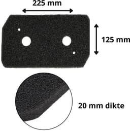 Bramokava – Droger Filter – 2 Stuks – Geschikt voor Bosch Siemens - Condensor Wasdroger Droogkast Schuimfilter – Alternatief voor 12007650 – 225x125x20 mm — thumbnail 3