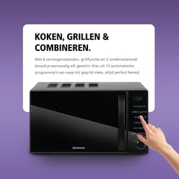 Brabantia BBEK1145DG Magnetron met Grillfunctie - Vrijstaand - 13 automatische kookprogramma's — thumbnail 5