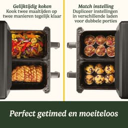 Cuisinart - XXL Dual-Zone Airfryer - Heteluchtfriteuse 2x5,2 - 2400W - 7 programma's - PFAS-vrije keramische coating - 2 manden voor tot 12 porties - Zwart — thumbnail 7