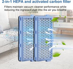 Actieve Hepa Filter Set 2 Stuks Geschikt Voor Miele Classic Compact C1, Complete C2 & C3 - Vervangbaar - Stofzuiger Onderdelen - Stofzuigerfilter - Filter Onzuiverheden - Blauw — thumbnail 6
