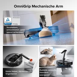 Roborock Saros Z70 – Robotstofzuiger en dweilrobot – Met OmniGrip-arm – 22.000 Pa – Aangedreven door AI – 7,98 cm ultradun – FlexiArm Riser – Tech AdaptiLift-chassis – Vermijdt obstakels – Multifunctioneel dock 4.0 — thumbnail 9