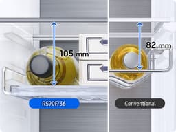 Samsung Family Hub™ RS90F66BETEF - 9-serie - Amerikaanse koelkast - Wifi - Mat inox — thumbnail 7