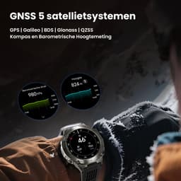 Maoo FORGE - GPS Smartwatch Heren - 1.43" AMOLED Display - 3 Bandjes - GPS (5 satellieten) - Belfunctie - 730mAh Batterij (lange accuduur) - 170+ Sportmodi - Hartslag, Bloeddruk, SpO2, Stappenteller - Kompas, Zaklamp - 1 ATM Waterdicht - Gun Metal — thumbnail 6