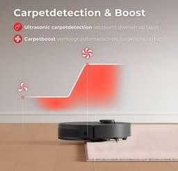 MYBOT X9 PRO - Robotstofzuiger Met Dweilfunctie - 6500PA Zuigkracht - Leegt Automatisch - Ideaal voor Huisdieren - Zelflerende Robotstofzuiger - Met Laadstation - Uitgebreide Mapping - LDS Laser Navigatie - Met leegstation — thumbnail 4