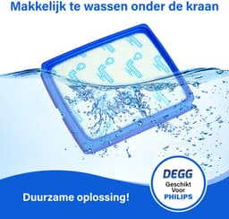 DEGG - 2x Uitwasbaar Filter geschikt voor Philips power pro expert FC6042/01 - motorfilter cp0617 - (exclusief raamwerk) - Uitwasbaar - 2 STUK(S) — thumbnail 2
