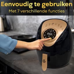 AG5200 Airfryer - Zwart - Compact - tot 4 Personen - 4 Liter - Anti-aanbak - Uitneembare Bak - Vaatwasserbestendig - Met Receptenboek - Stil- Snelkooktechnologie - — thumbnail 10