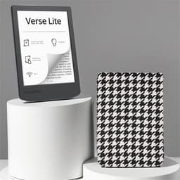 PocketBook Verse Lite + Zwart/wit geruit PocketBook hoesje — thumbnail 1