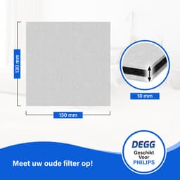 DEGG® - Motorfilter Geschikt voor Philips Stofzuigers - Stofzuigerfilter - Microfilter - Premium Kwaliteit - VOORDEEL-VERPAKKING - 3 STUK(S) — thumbnail 4