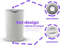 Luchtreiniger - Air Purifier - Mini Luchtreiniger met Ionisator / Actieve Koolstof - Vervangbaar HEPA Filter - UV lamp — thumbnail 6