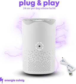 Luchtreiniger - Air Purifier - Mini Luchtreiniger met Ionisator / Actieve Koolstof - Vervangbaar HEPA Filter - UV lamp — thumbnail 10