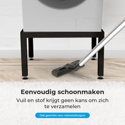 WassiStand Wasmachine Verhoger met Anti-Slip & Grip – Wasmachine Kast en Ombouw – Verhoging voor Wasmachine, Vaatwasser, Koelkast, Vriezer en Droger – Witgoed Verhoger - Inclusief 4 Dempers – Roestvrij – Maximaal 750 kg – 61x61x34cm - Zwart — thumbnail 8