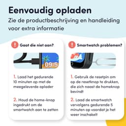 Keebies Smartwatch Kinderen - 5 t/m 12 jaar - Incl. Camera en 26 Kids Spelletjes - 512MB Geheugen - USB Oplaadbaar kinderhorloge - Jongen - Blauw — thumbnail 6