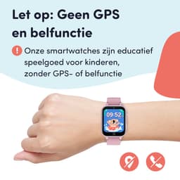 Keebies Smartwatch Kinderen - 5 t/m 12 jaar - Incl. Camera en 26 Kids Spelletjes - 512MB Geheugen - USB Oplaadbaar kinderhorloge - Meisje - Roze — thumbnail 12