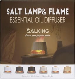 Aroma Diffuser & Zoutlamp 2-in-1 - Vlameffect & Luchtbevochtiger met LED Verlichting — thumbnail 16