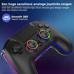 PlayCool Dual shock 4 Controller V2 met Programmeerbare functie & RGB LED - Geschikt voor PS4 - Draadloos — thumbnail 7
