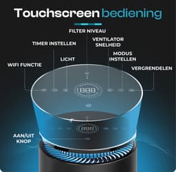Airdestic Airwave Luchtreiniger - Air Purifier - Hepa 13 Filter – CADR 275 m³/h - Luchtreinigers – Luchtfilter – Effectief Tegen Huisstofmijt, Stof, Hooikoorts En Meer – App — thumbnail 9