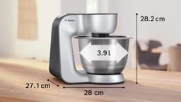 Bosch MUM5 - MUM5935B - Keukenmachine - 1000W - Keukenrobot - Keukenmixer - Mixer met Mengkom - 3,9L - Donker zilver — thumbnail 7