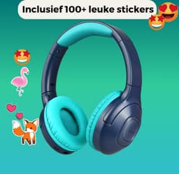 WiseQ Onbreekbare Draadloze Kinderkoptelefoon – Koptelefoon Kind Bluetooth – Koptelefoon Kinderen Draadloos – Over Ear – 45 Uur Batterij – Met Microfoon – Volumebegrenzer – Blauw — thumbnail 8