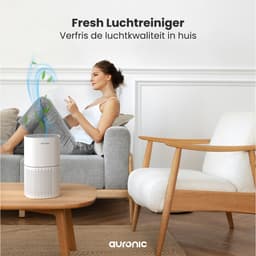 Auronic Luchtreiniger Fresh met HEPA 13 Filter, Ionisator en Koolstoffilter - Ruimtes tot 45m² - CADR-waarde van 225m³/u - Air Purifier - Wit — thumbnail 2