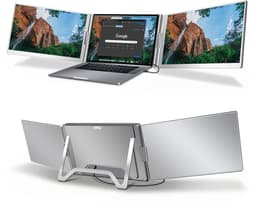 Portable Monitor 2x 16 inch Full HD - OneCable - Tri Screen Laptop Scherm Uitbreider - Extra Scherm Laptop - Draagbare Monitor - Plug & Play - Solvify — thumbnail 1