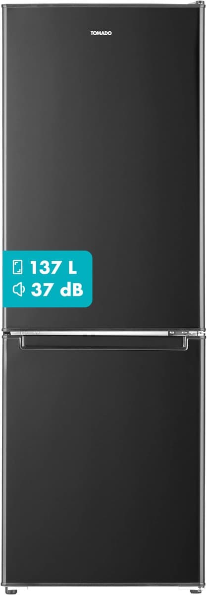 Tomado TCR1420B – Koel-vriescombinatie - 173 liter - Energieklasse D – Zwart — afbeelding 1
