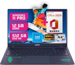 GMR - 15.6 Inch Full HD Laptop - Intel N95 - 12GB DDR4 RAM - 512GB SSD - Office 2024 - Windows 11 Pro voor Thuis, Office en Studie notebook — thumbnail 1