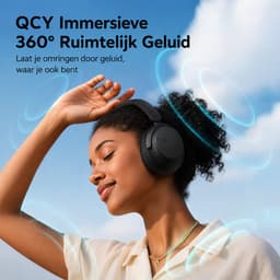 Novari Draadloze Koptelefoon - Hoofdtelefoon - Noise cancelling headset - Bluetooth - Ruisonderdrukking - 58 uur speelduur - Zwart — thumbnail 4
