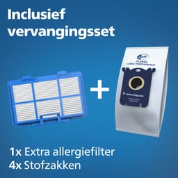 Philips 2000-Serie Stofzuiger met Zak - 900 W – Inclusief 4 Stofzakken en Extra Filter - Compact & Licht - 9 meter bereik - (FC8253/09) — thumbnail 2