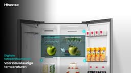 Hisense RS5P528STIE - Amerikaanse koelkast - RVS - No-Frost - 178 cm hoog - 528 liter - Energielabel E - Invriesvermogen 10 kg/24u - Geluidsniveau 40 dB(A) - IJs- en waterdispenser - LED Display - FastFreeze - Deuralarm - Interverter Compressor — thumbnail 14