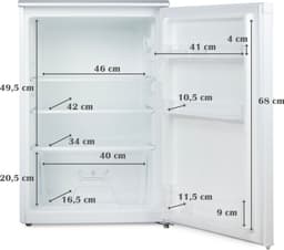 PRIMO PR197FR Koelkast Tafelmodel - Kleine Koelkast - 131L - 35 dB Stil - Energielabel C - Wit — thumbnail 8