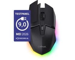 Trust GXT 122 Felox+ - Draadloze Gaming Muis - Met RGB verlichting - Dubbele draadloze verbinding - Zwart