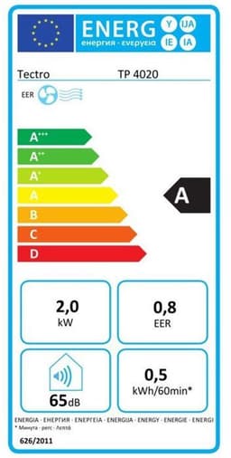 Draagbare airconditioner - Tectro - TP 4020 - 2,05 kW - 50 tot 65 m³ - Digitaal display - Airconditioning/ventilatie/ontvochtiging — thumbnail 3