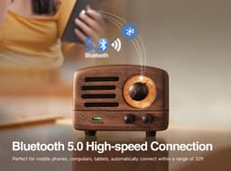 MUZEN Utopia - FM Radio - Bluetooth Luidspreker - Walnutwood — thumbnail 3