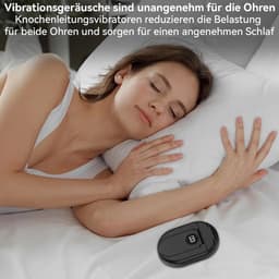 Bluetooth-slaapluidspreker, geschikt voor gebruik onder een kussen, mini-luidspreker met botgeleiding, draagbaar, met timer, telefoonhouder, TF-kaartsleuf, 20 uur batterijduur, 3W vermogen, helpt bij slaap en ontspanning (zwart). — thumbnail 2