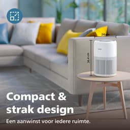 Philips PureProtect 900 Series - Luchtreiniger - CADR 250m3/u - Ruimtes tot 65m2 - 3 laags HEPA filtratie - Air+ App - Stille Reiniging - Compact - Wit - AC0950/10 — thumbnail 7